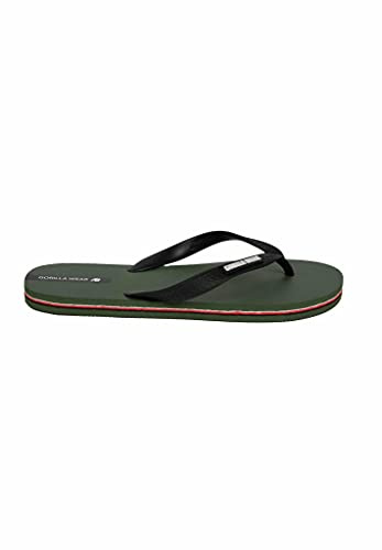 Gorilla Wear - Kokomo flip-flops - Svart - Freizeit Bequem rutschfest unisex med logotyp för maximale Bewegungsfreiheit aus gummi EVA Badesandalen, Mörkgrön, 37.5 EU