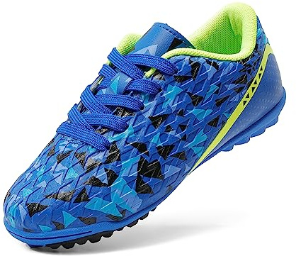 DREAM PAIRS Boys Girls Soccer Shoes,Royal/Blue,13 Little Kid