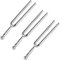 Boisbresil 3 Stück Stimmgabel Standard A440 Tuning Fork Stimmgerät aus Aluminiumlegierung Geige Stimmgabel Chakra Stimmgabeln Set mit Schwarze Reinigungstuch für Musikgerät Violine Gitarren (Silber)