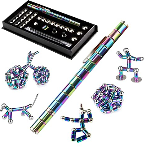RoserRose Fidget Pen, Magnet Stift, Magnetischer Kugelschreiber, Ostergeschenke Erwachsene, Coole Gadgets, Geschenk für Männer, Lustige Geburtstagsgeschenk Jungen Geschenke - Bunt