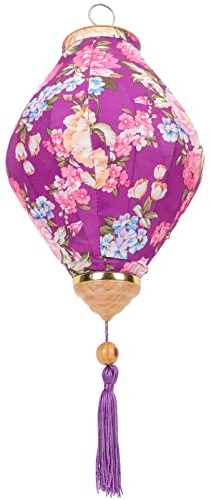 NOLITOY Japanische Seidenlaternen Festival Seidenlaterne Mitte Herbst Seidenlaterne Antike Orientalische Laterne Chinesische Hängende Laternen Eisen Violett Antiquität Bezauberndes China