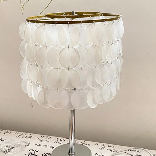 Cabilock 100 StüCk Runde Muscheln 5 cm, DIY Basteln Perlmutt Scheibens, WeißE Capizscheibens FüR Windspiele, TüRvorhäNge, Lampenschirme, Dekoration