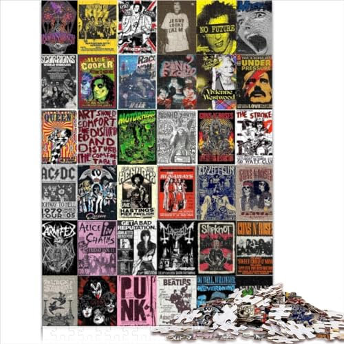Puzzle für Erwachsene, Vintage-Collage, 1000 Teile, Kinderpuzzle, Spielzeug, Holzpuzzle für Kinder, Jungen und Mädchen, entwickelt die Hand-Auge-Koordination, Größe (50x75 cm)