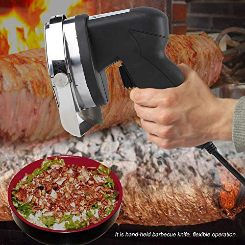 Cuchillo Eléctrico para Kebab, Herramienta para Cortar Carne, Cortador de Disco con Hoja de Rueda Comercial para Barbacoa, Flexibilidad
