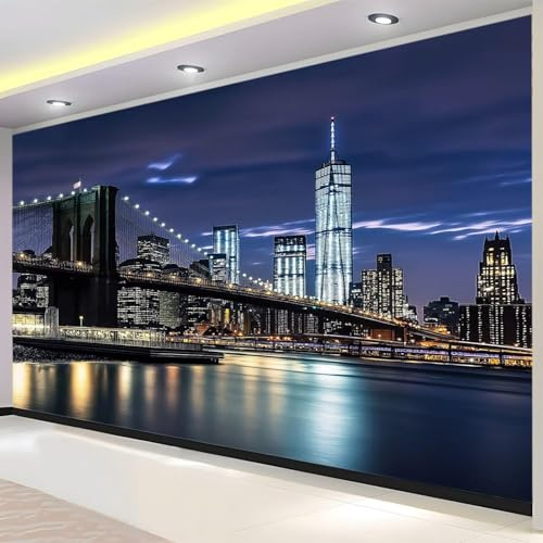 Fotomurale New York Carta da Parati Paesaggio Urbano 3D Fotomurali In Tessuto Non Tessuto 300x210 Decorazione Parete Camere da Letto Soggiorno Pareti Murale Poster Giganti a.1044