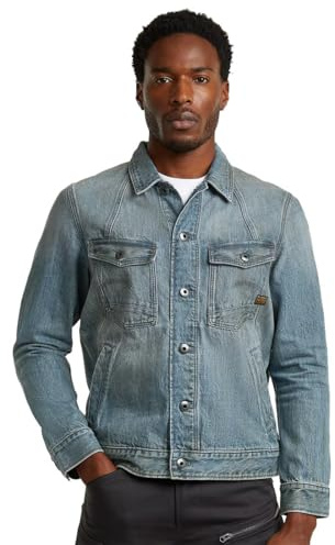 G-STAR Chaqueta A-Line Slim para Hombre, Azul (vintage gold digger D26919-D788-H117), L