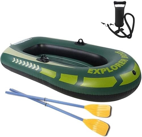 Grünes aufblasbares Floß für Erwachsene, aufblasbares Schwimmbad, kleines Floß, Kajak, Angelboot