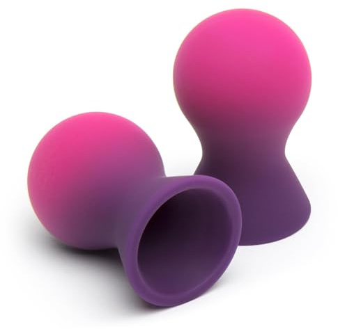 Colourplay Nipple Suckers - Color Changing Nipple Suction Toy - Soft Silicone Beginner Nipple Toy - Nipple Stimulator for Increased Sensitivity (Pink)