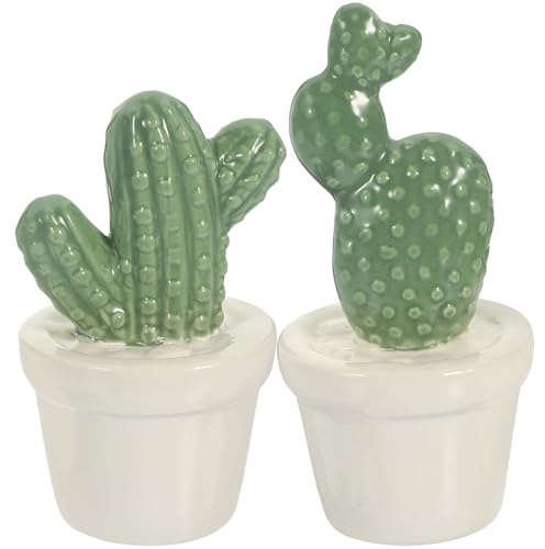 CVUTOVO 2pezzi Statuetta Di Cactus in Porcellana Decorazione Da Decorazione Tema Cactus