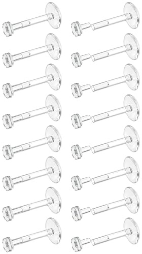 Dochais 16G 18G Klar Piercing Retainers Flexible Acryl Knorpel Daith Tragus Helix Piercing Stecker Retainer Klare Nasenpiercing Lippenpiercing Labret Ring Retainer 16 Stück 6mm 8mm 10mm 12mm