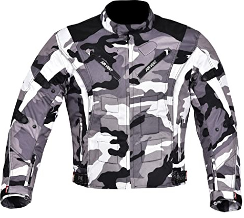 NORMAN Men's Motorcycle Motorbike Jacket Waterproof Textile with CE Armoured Camouflage