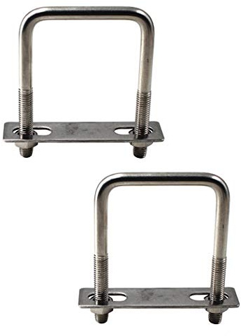Perno en U cuadrado M8 x 45 x 110 mm de acero inoxidable 304 (paquete de 2)