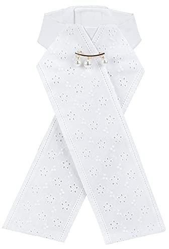 Alomejor Reitkrawatte Kragen Krawatte Reiten Kragen Weißer Kragen Krawatte Brosche Reitsportzubehör für Erwachsene Kinder Outdoorkleidung Outdoorkleidung