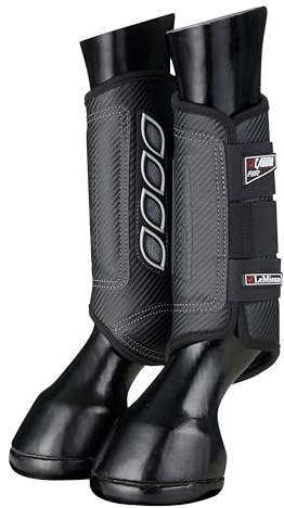 LeMieux Carbon Air XC Cross Country Hind Horse Boots - Protective Gear and Training Equipment - Equine Boots, Wraps & Accessories (Black/Small)