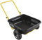 Gorilla Carts GCR-4 4 Cu. Ft Poly Yard Cart, 300-pound Capacity, Garden Cart with 30in x 24in impact-resistant poly bed and 10in pneumatic tires, Black/Yellow