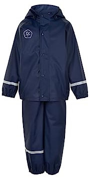 Color Kids Set Pioggia Solid Pu Giacca Impermeabile, Abito Blues, 92 Unisex-Bambini e Ragazzi