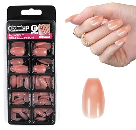 Glam'Up Paris - Faux Ongles Ballerine Rose N°177-100 pcs