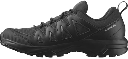 Salomon X Braze Gore-Tex Wasserdichte Herren Outdoorschuhe, Outdoor-bereit, Sportliches Design, Vielseitiger Einsatz, Black, 45 1/3