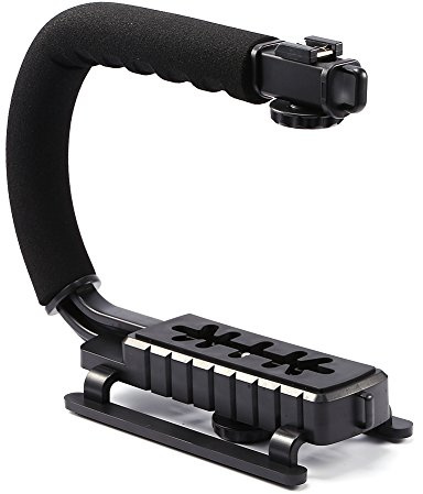Stabilisateur Camera,Stabilisateur de Poche pour Poignée de Stabilisation d'action Vidéo, Poignée de Stabilisation de Caméra DV SLR Vidéo Super Grip Noire pour Caméscope DSLR DV