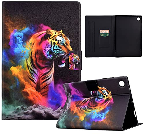 LSPCASA Custodia per Samsung Galaxy Tab A8 10.5 pollici 2022/2021 SM-X200/X205/X207 custodia in pelle PU con leggio e scomparti per carte di credito