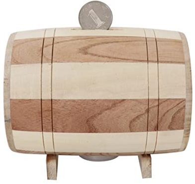 RUTAVM Sparschwein Hochzeit Weinfass Sparschwein Aus Holz, Personalisierte Bank Mit Kleiner Kapazität, Heimdekoration Sparschwein Groß