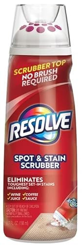 KING COMBOS Resolve - Limpiador de manchas y manchas de alfombras, elimina las manchas más duras, parte superior, no requiere cepillo, paquete de 2 6.7 onzas, código QR