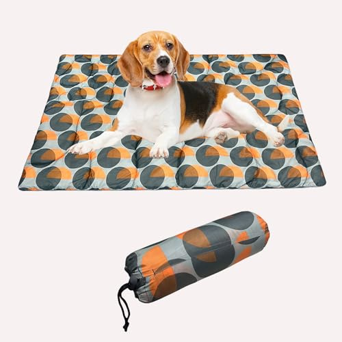 JINGTOPS wasserdichte Hundematte,Hunde Reisebett, Hundedecke, Tragbare Katzenbett, Haustier Matte,Hunde thermodecke für Zuhause, Auto,Reisen, Faltbar,Waschbar, Wiederverwendbar, 110 cm x 68 cm