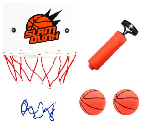 Tiardey 4-teiliges Mini-Basketball-Set mit Saugnapf für Basketballkörbe für den Innenbereich für Spiele auf dem Schreibtisch im Badezimmer