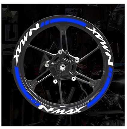 Calcomanías para llantas Cinta Reflectante Impermeable A Rayas Para Motocicleta, Pegatina De Hun Para Rueda, Decoración De Llanta, Marca Para YAMAHA NMAX N Max N-max 155 125 Pegatinas de ruedas ( Tama