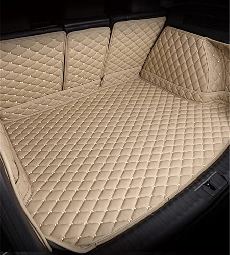 IITA Schutzmatte Kofferraum Passgenau Für Q3 A1 A4 Sq5 Q5 Q7 A3 10–2022, Kompletter Satz Kofferraummatte wasserdichte Kofferraumwanne(Beige)