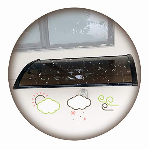Türvordach aus Aluminiumlegierung, 100 x 60 cm, Anti-Vergilbung, UV-Schicht, selbstreinigend und sicher, starke Tragfähigkeit, ideal für Schaufenster und Türeingang