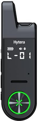 Hytera S1 Mini Ricetrasmettitore Portatile UHF Professionale 430-470 MHz 1W Ultra Leggero 48g Schermo HD Batteria 18h Ricarica USB-C Auricolare e Cinturino Inclusi
