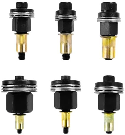 SQLJYU 6 Pezzi Rivettatrici Manuali Set, Mandrino Punte Trapano Metallo per Rivettatrice, Strumento per Rivetti, Pistola per Rivetti per M3, M4, M5, M6, M8, M10