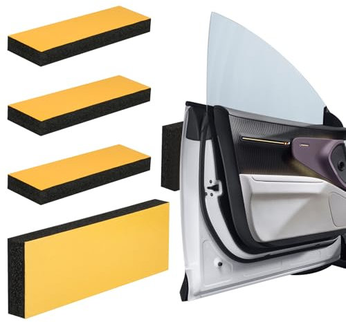 4 STK Garagen Wandschutz Selbstklebender Türkantenschutz Schaumstoff Selbstklebend, Autotür Schutz Garagenwand für Autotüren Carport Parkplatz Türschutz Garage(30 x 10 x 3 cm, Schwarz)