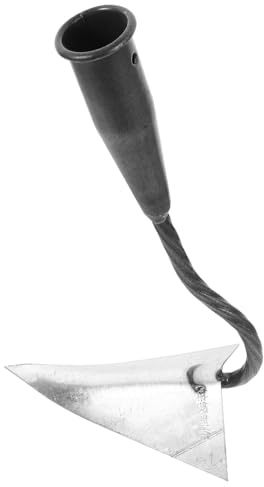SHINEOFI Azada Triangular de Jardinería de Acero Herramienta Multiusos para Aflojar Tierra y Abonar Resistente y Duradera para Plantar Flores y Huerto Doméstico