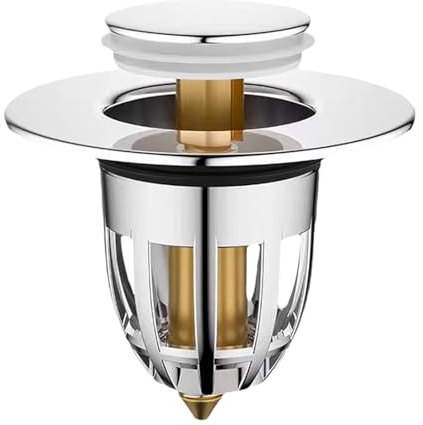 Avloppsfilter för tvättrum – handfat studs-kärna dräneringsfilter, avloppspropp för badkar med hårfångare och anti-igensättning | tryckhandfat för badrum, dusch och handfat