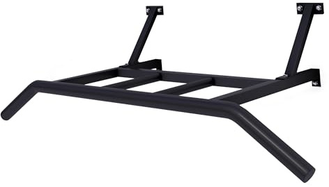 GORILLA SPORTS® Profi Klimmzugstange - Wandmontage, Multigriff, 122 x 51 x 34 cm, Stabil, inkl. Montagematerial, Stahl, Schwarz - Pull Up Bar, Turnstange, Reckstange, für Zuhause