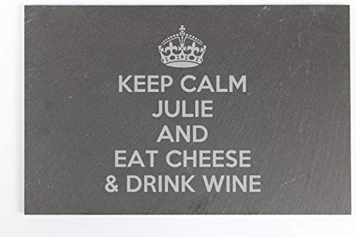 Personalised Keep Calm Slate Cheeseboard