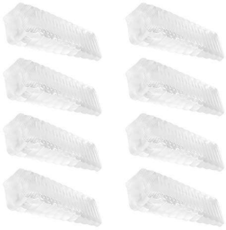 ULTECHNOVO Türstopper Gummikeil 8er-Set, Transparent Kunststoff Türkeil Rutschfest, Klemmschutz für Baby & Kinder, Fensterkeil & Türstoppkeil für Boden & Zimmertüren, 20mm Höhe
