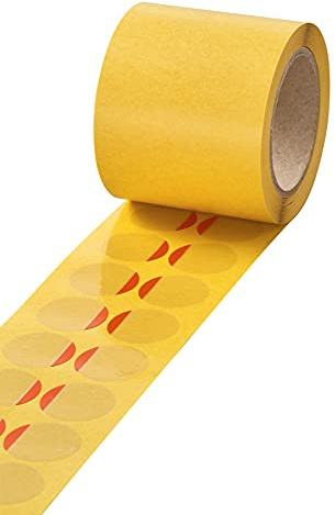 VELOFLEX 2010400 - VELOCOLL Verschlussmarken, Durchmesser: ø 25 mm, stark haftend, einseitig klebend, ablösbar/mehrfach verwendbar, 1 Rolle