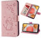 Norn for Samsung Galaxy A12 5G Phone case,Embossed Love Heart Elephant Butterfly Pattern,Folding Stand PU Leather wallet case,shokproof Flip Cover Protective Case with Card Slots,Magnetic Closure,Pink