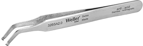 Weller Erem 32BSA20 SMD-Pinzette, 45° Gewinkelt, mit Runden Spitzen, 2mm/.078 inch