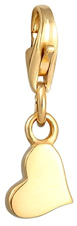 Nenalina Ciondolo a forma di cuore con ciondolo a forma di moschettone, in argento sterling 925, 0412621621, Vetro