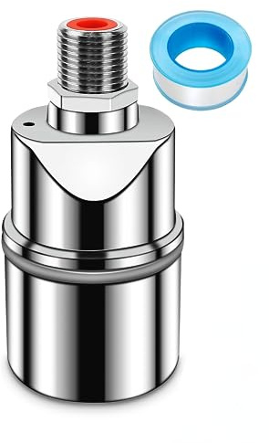 1/2 Zoll Schwimmerventil für Wassertank Pool – Automatisches Wasserstandskontrollventil – 304 Edelstahl schlechter Wasserstand, automatisches Befüllen Schwimmerventil (1/2 Zoll Oberer Einlass)