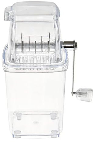 Manueller Eiszerkleinerer Edelstahl Klinge Ice Crusher Hand Ice Crusher Drehgriff Multifunktionaler Mini Eisrasierer Schneekegel Eisrasierer für Zuhause Küche Outdoor Picknick