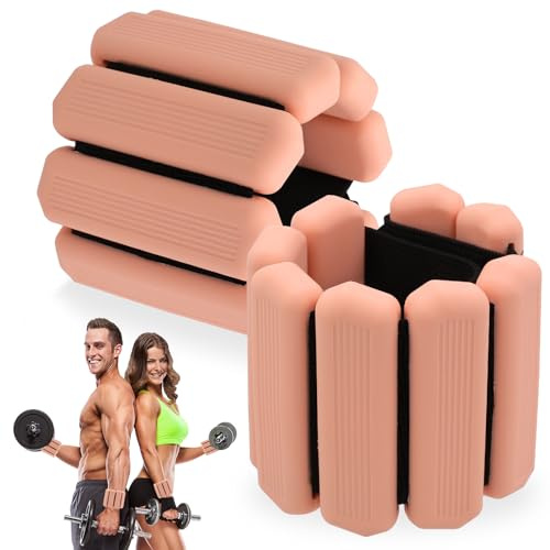 Set di pesi da polso alla caviglia - Set di 2 pesi regolabili per donne, uomini e bambini - Pesi di resistenza per yoga, danza, balletto, corsa, nuoto e fitness (rosa)