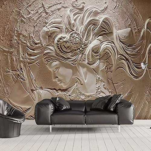 Fototapete 3D Effekt Vlies Tapeten Wandbild Moderne Art Wandtapete Wohnzimmer Schlafzimmer Küche L 200 x 140cm(B x H) Kamee Frau