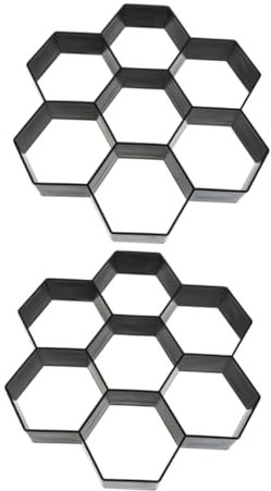 CANIGHT 2stücke Sechseckige Pflasterform Kunststoff Gießform Für Gartenwege Terrassen Und Trittsteine Langlebige Und Vielseitige Gartenwerkzeuge
