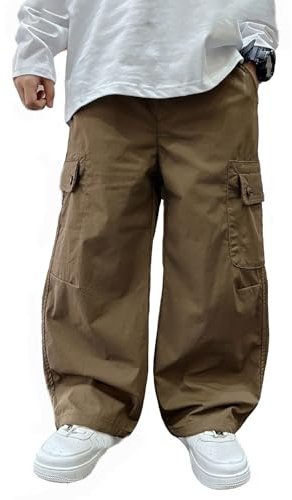 Jungen Kinder Casual Cargohose Einfarbig Lose Jogginghose Hose Für Sport Activewear Hosen Jungen Elegant