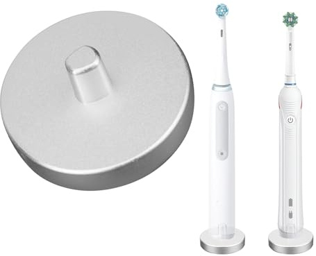 Kompatibel mit Oral-B elektrischen Zahnbürstenhalter, silberfarbener elektrischer Zahnbürstenhalter für Badezimmer, freistehender Bürstenhalter aus Edelstahl (Silber)